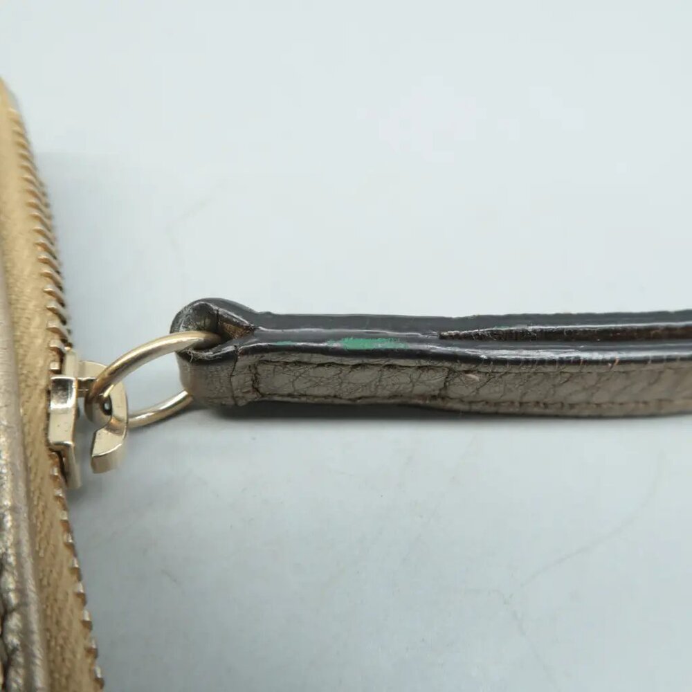 100% Authentic GUCCI Soho Champagne Leather Clutch Bag 323-091424 - Picture 7 of 12